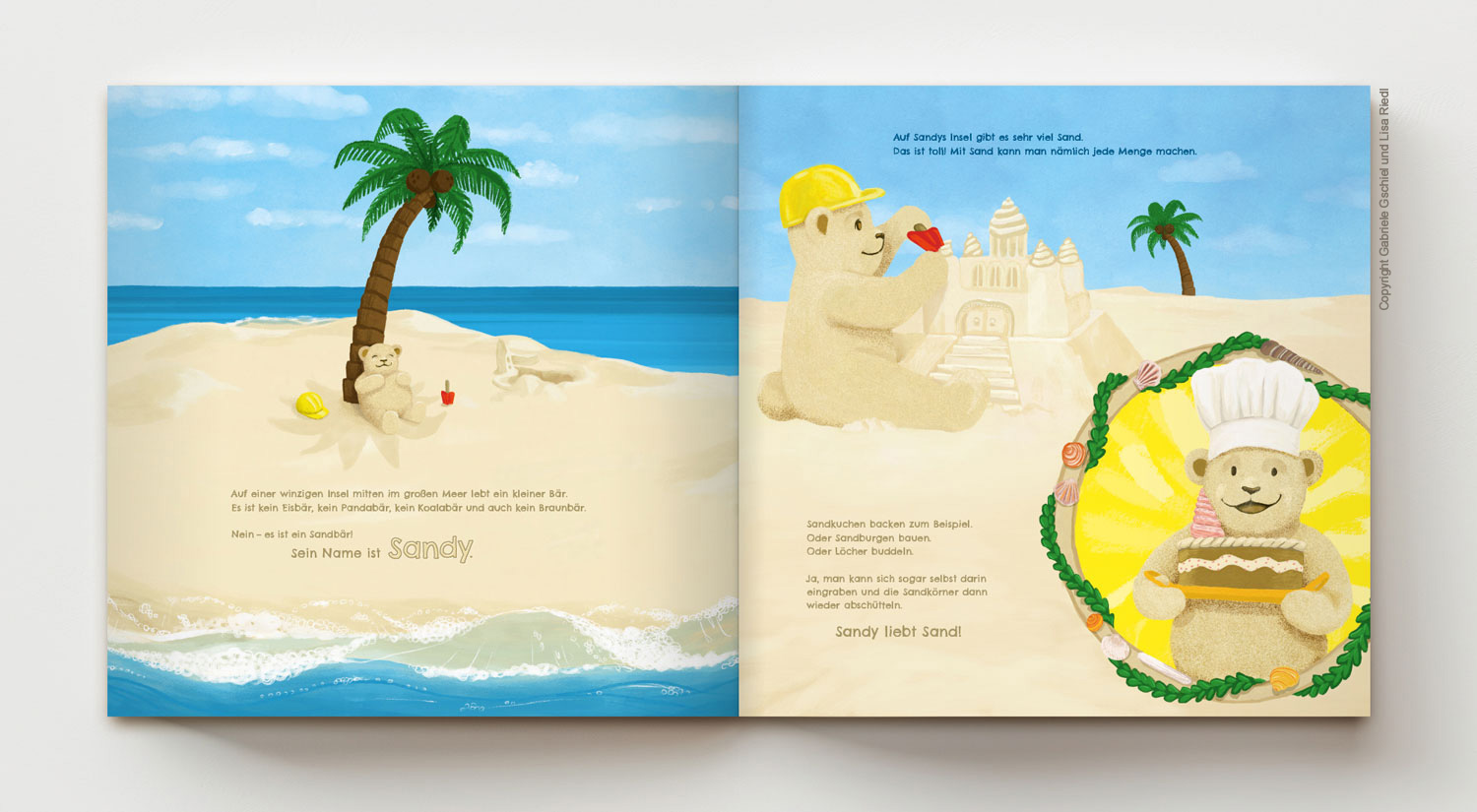 Kinderbuch Sandy – Der kleine Sandbär. Blick ins Buch